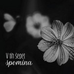 Nagrobna sveča Premium črno-bela V tih šepet spomina